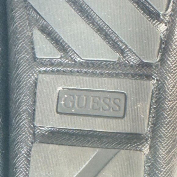 Mens Guess Black Loafers With Red Stripe & Metal G Logo Size 11 - Picture 9 of 10